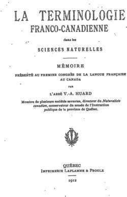 La terminologie franco canadienne dans les sciences naturelles. - Handbook of arabian medicinal plants by shahina a ghazanfar.