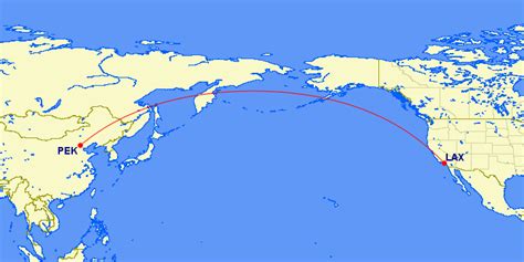 La to beijing. All flight schedules from Los Angeles International , California , USA to Beijing Capital International Airport, China . This route is operated by 1 airline (s), and the flight time is 15 hours and 05 minutes. The distance is 6271 miles. 