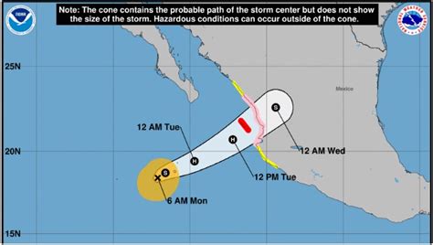 La tormenta tropical Lidia se dirige a la costa oeste de México