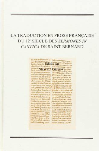 La traduction en prose francaise du 12e siecle des sermones in cantica de saint bernard. - Ace personal trainer manual 4th ed.