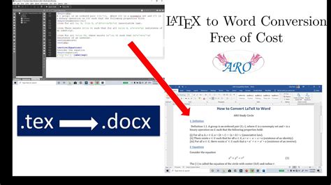 LaTeX to Word Conversion with free of Cost. How to Convert LaTeX file