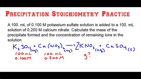 Lab 5: Stoichiometry of a Precipitation Reaction - Quizlet