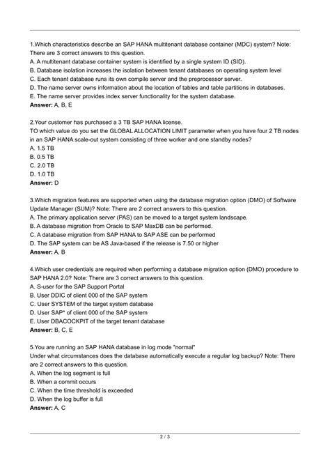 Lab C_HANATEC_19 Questions