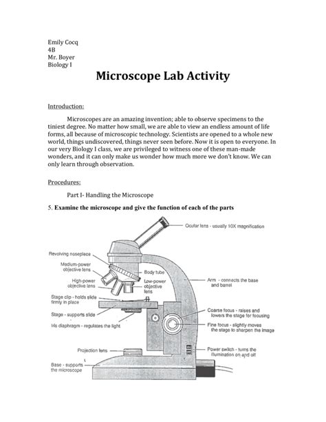 Lab Report Using A Microscope Answer Key 45+ Pages Explanation in