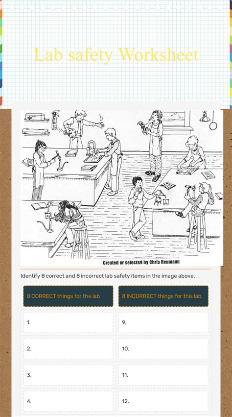 Lab Safety Worksheet Pdf