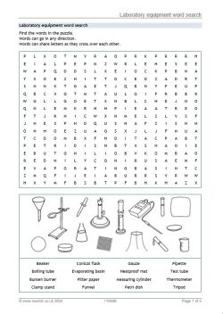 Lab Safety Worksheet Pdf Awesome Lab Equipment Word Search by