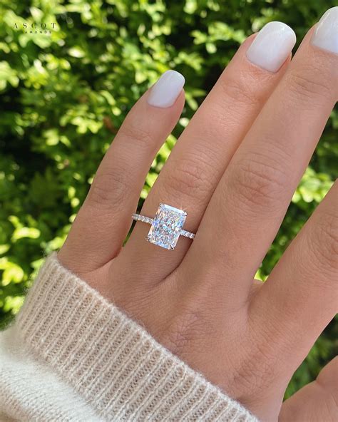 Lab grown diamond band. Cushion Lab Grown Diamond 3-Stone Halo Engagement Ring with Milgrain Accent With Side Stones, Three Stone I love it, let's build it! 