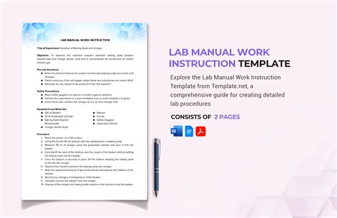 Lab manual content.  Also, make a list of things to share&mdash;basic information, lab/depart...