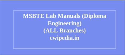 Lab manual for diploma in computer engineering m scheme.  Get all MSBT...