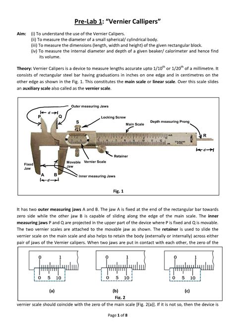 Lab manual for vernier calliper experiment. - Manual de transmisión automática vw ag4.