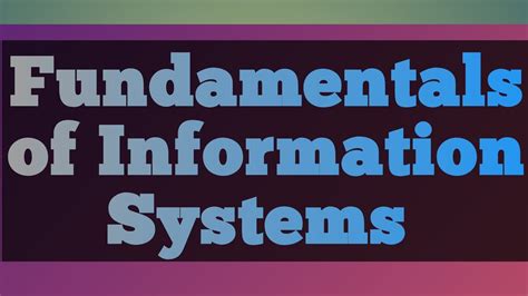 Lab manual fundamentals of info systems. - Das gute kind vor, in und nach der schule..