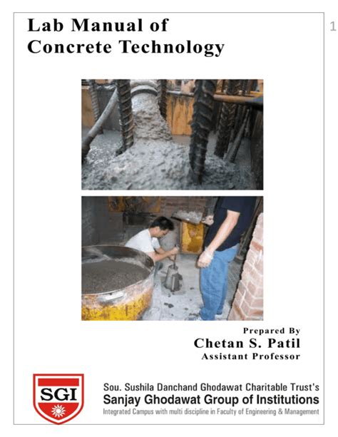 Lab manual of concrete technology in hindi. - Ane birgitte damgaard, poul stokholm smith og efterkommere.