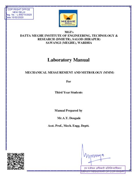 Lab manual on mechanical measurement and metrology. - Sap fi co tcodes user manual.