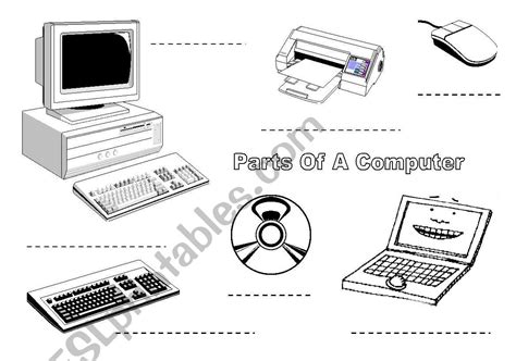 Label The Computer Items ESL worksheet by DJAd