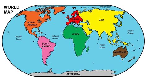 This seven continents and major oceans geogr