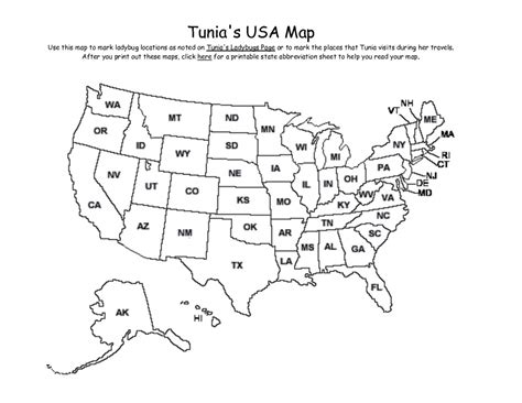 Labeled Us Map Printable