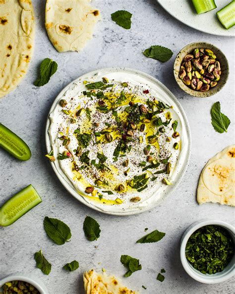 Labneh Dip With Pistachios and Mint - Dash of Honey