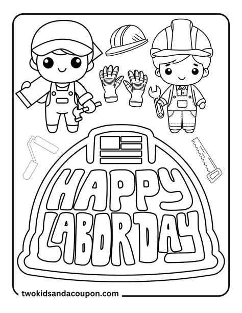 Labor Day Coloring Shee
