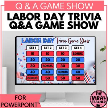Labor Day Trivia Questions and Answers PowerPoint™ Game Show TPT