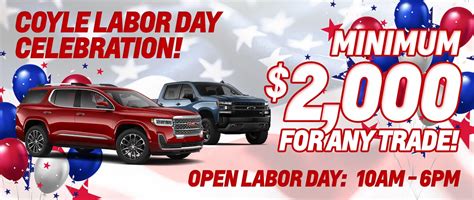 Labor day car sales. All the best prices on the best 2024 Labor Day Car Sales in Greenwood, Indiana are all right here at your fingertips. Dealers from all across the nation will be offering some of the best new car deals of the year. Holidays are the perfect time to drive sales by enticing you into the dealership in Greenwood with promises of the absolute lowest prices. 