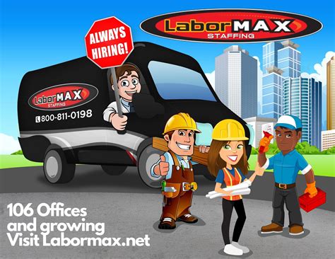Specialties: Labor MAX Staffing can provide temporary employment, temp-to-hire employment, and direct placement all at a reasonable cost. Labor MAX Staffing provides services in various industries: Administrative/Clerical, Construction, Warehouse, Transportation, and Events Labor MAX Staffing can also assist small or large companies with our payroll services. Established in 2000. Labor MAX .... 