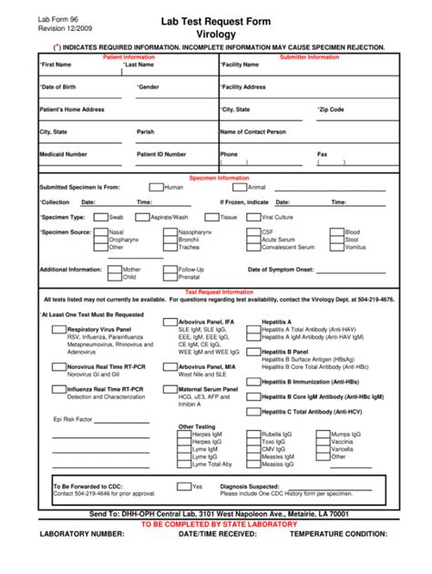 Laboratory Test Request Form Pdf Fill Out and Sign Printable PDF
