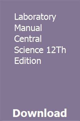 Laboratory manual central science 12th edition. - Joel whitburn presents 1 album pix a photo guide to.
