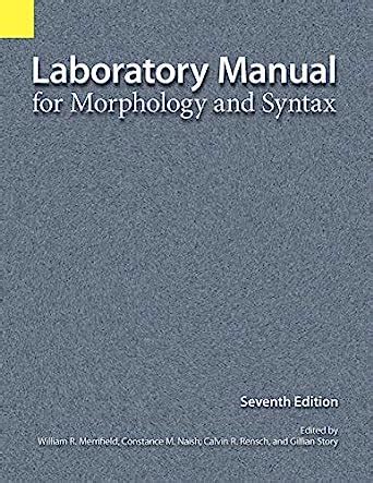Laboratory manual for morphology and syntax. - Deutz type f3l 1011 service manual.