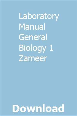 Laboratory manual general biology 1 zameer. - Una familia de ingenios los ramirez de prado.