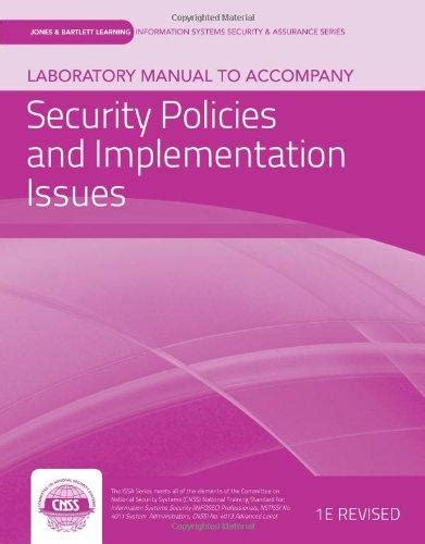 Laboratory manual to accompany security policies and implementation issues jones bartlett learning information. - Lehre und forschung an der eth zürich.