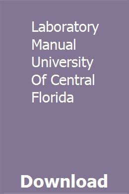 Laboratory manual university of central florida. - Polaris predator 50 2009 service repair manual.