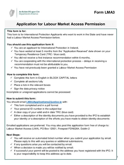 Labour Market Access Permission - Immigration Service …