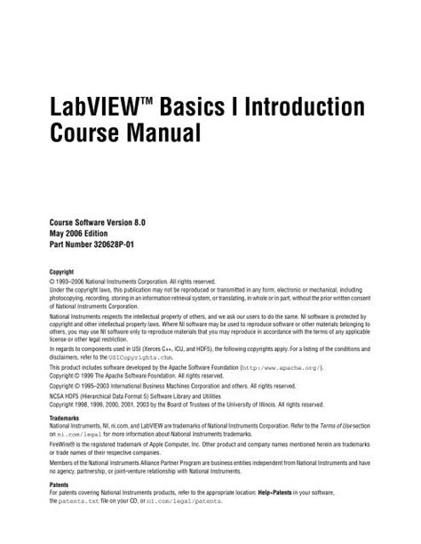 Labview basics i introduction course manual course software version 70. - Duramax diesel oil pump repair manual.
