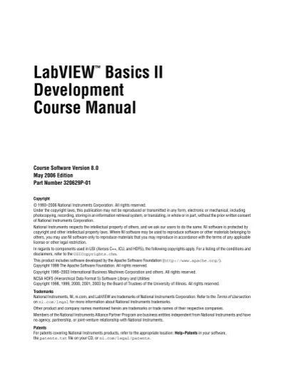 Labview basics ii development course manual course software version 70. - Frühkindliche autismus unter dem aspekt der entwicklung..