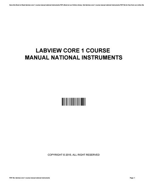 Labview core 1 course manual download. - Marantz pm4200 integrated amplifier repair manual.
