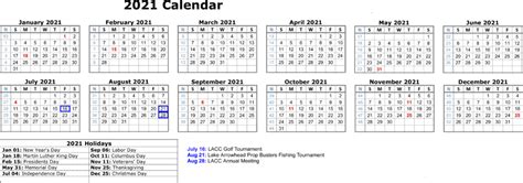 Lacc Calendar