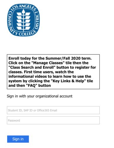 Option 1 Login to your SIS Portal (https://mycollege.laccd.edu) Click on the email links on the page. (Figure 2) Option 2 Navigate to https://student.laccd.edu and login.. 