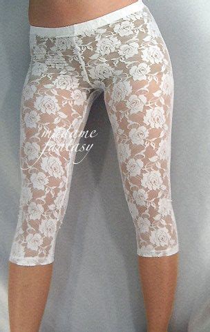 Lace Trim Leggings Etsy