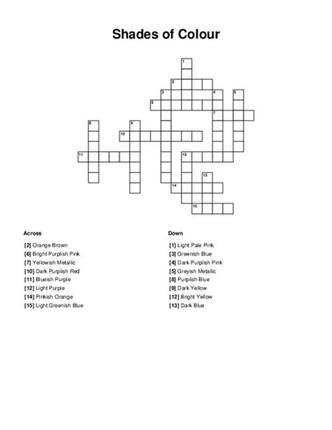 Lack of Color Crossword Clue: 3 Answers with 6-8 Letters. 