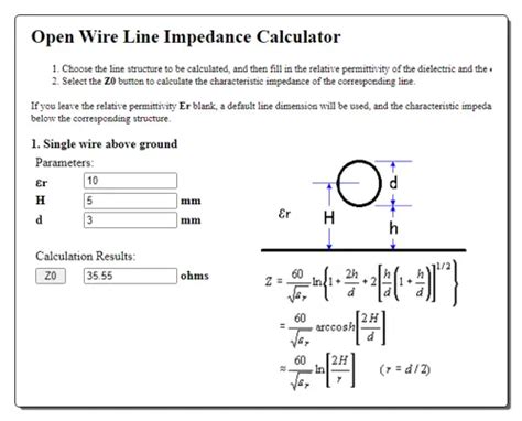 Ladder line impedance calculator.  True online calculator.  Ladder line (sometimes...