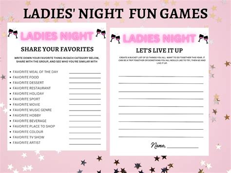 Ladies Night Match Me Printable Game For Girl S Night
