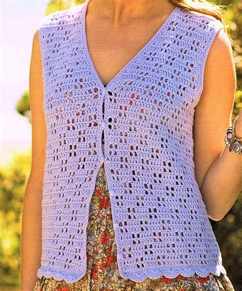 Ladies Vest Easy And Quick Crochet Pattern. PDF Instant