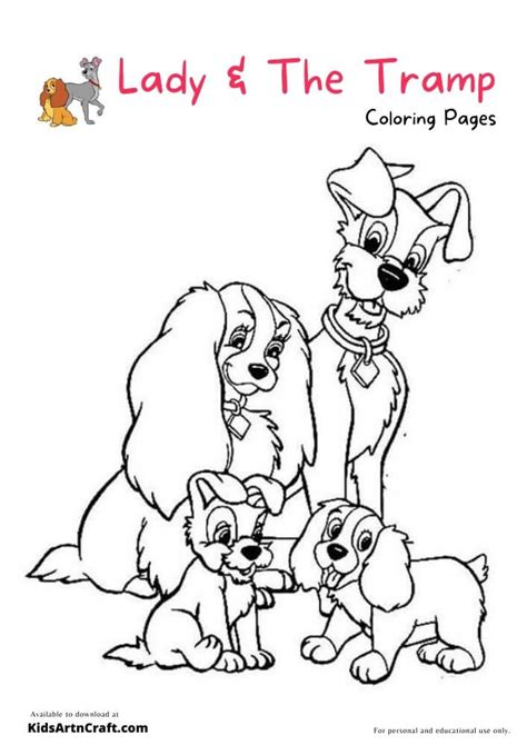 Lady And The Tramp Coloring Pages