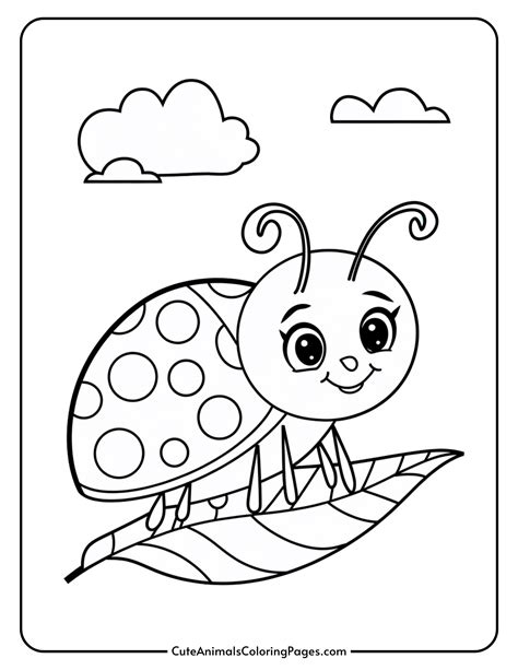 Lady Bug Coloring Shee
