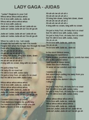 Lady gaga judas lyrics. Things To Know About Lady gaga judas lyrics. 