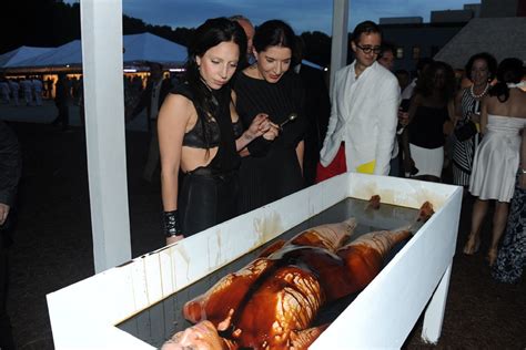 Spirit cooking was a piece of performance art by Marina Abramović, and she later used the name to describe dinner parties. This was the 20th annual benefit for the Watermill Center. It got associated with spirit cooking because of a photo of Marina Abramović and Lady Gaga by this art work. The 25th benefit is coming up in a week. 