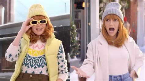 Between August and December 2023, Old Navy aired a series of short commercial spots featuring the same smirking, self-deprecating redhead actress and her thick New York accent. Some spots find her .... 