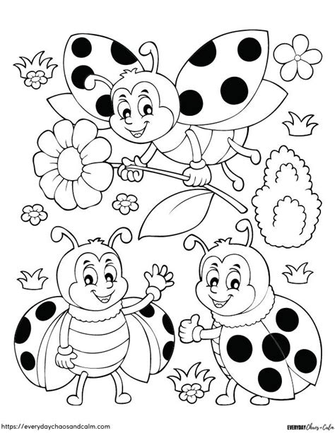 Ladybugs Coloring Pages For Kids Coloring Pages