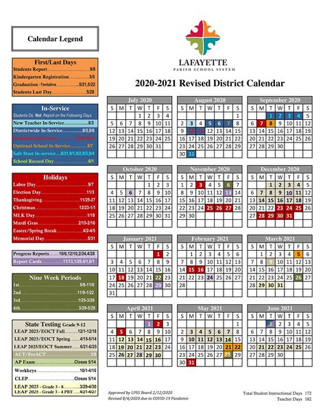 Lafayette Calendar