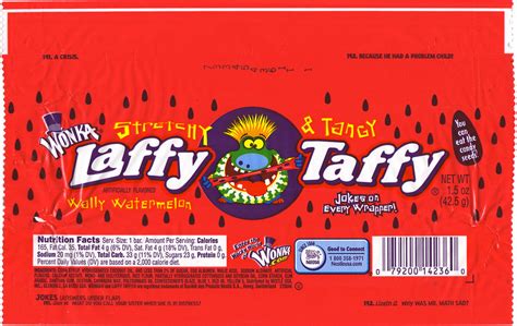 Watermelon Flavour Soft Chew Bar. Corn Syrup, Hydrogenated Coconut Oil, ... Laffy Taffy Rope Mystery Swirl (24 x 23g) £5.68. Laffy Taffy Rope Strawberry (24 x 23g) ...